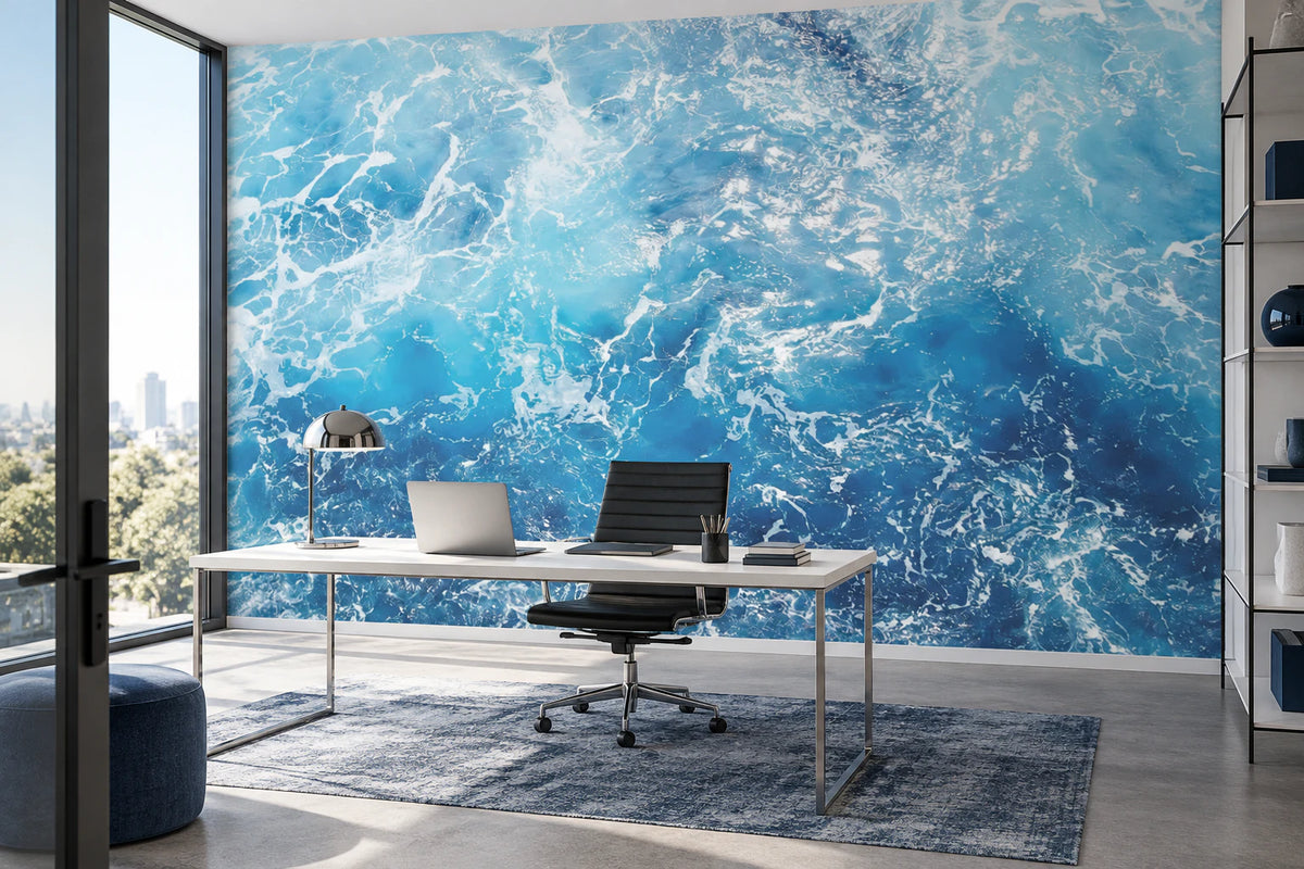 Papier peint panoramique houle en pleine mer - Bureau