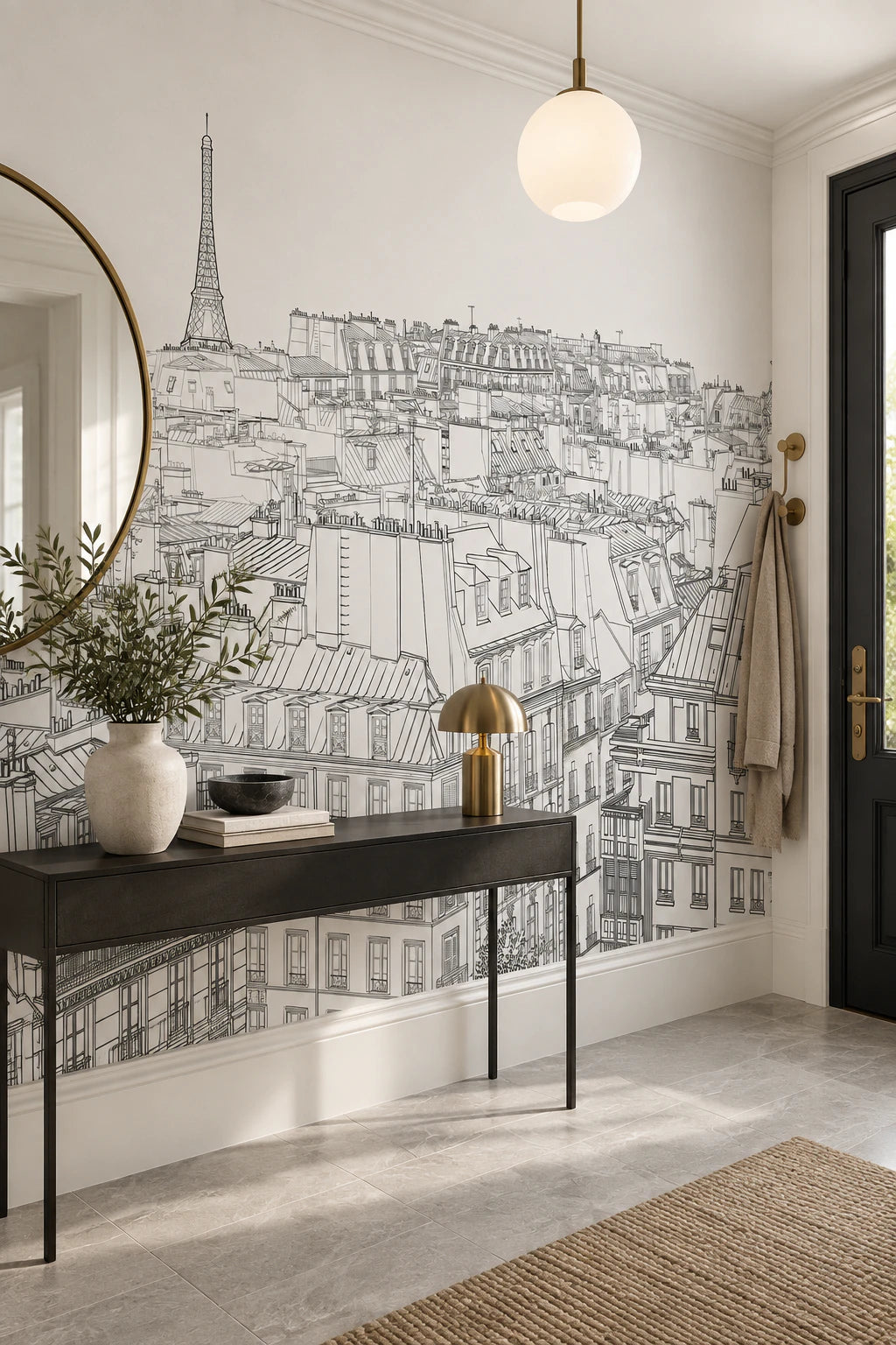 Papier peint ville de Paris - Couloir, Entrée