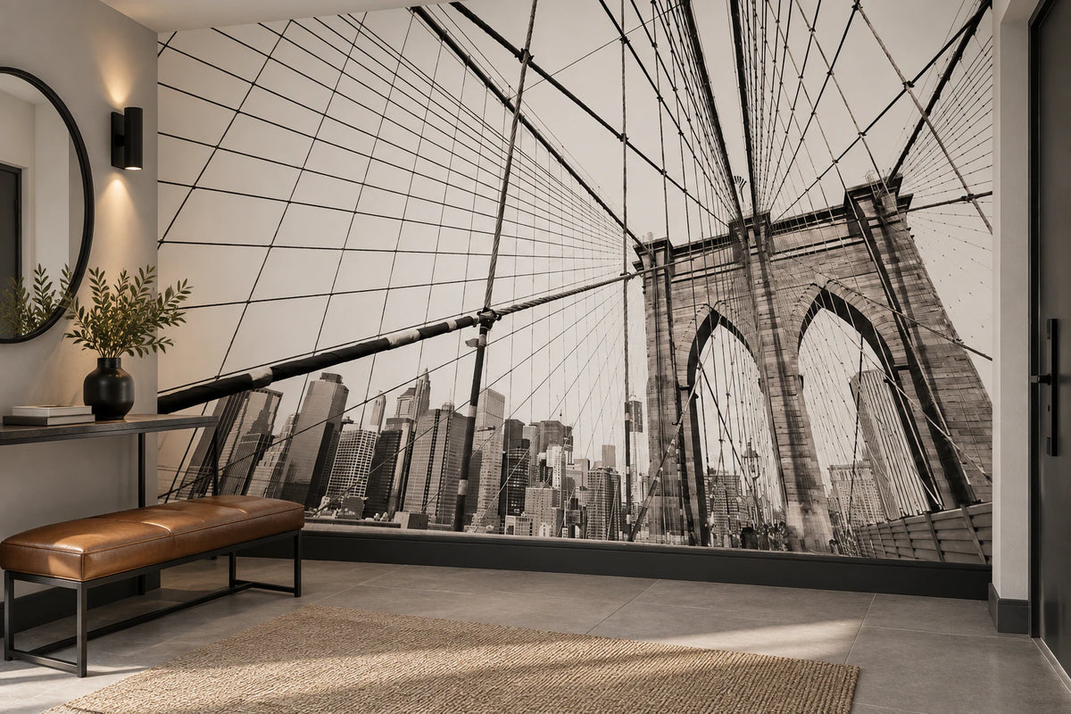 Papier peint panoramique pont de Brooklyn à New York - Couloir, Entrée