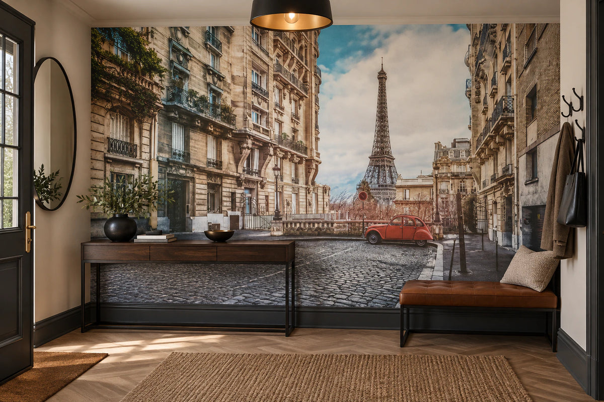 Papier peint panoramique photo de paris et sa tour Eiffel - Couloir, Entrée