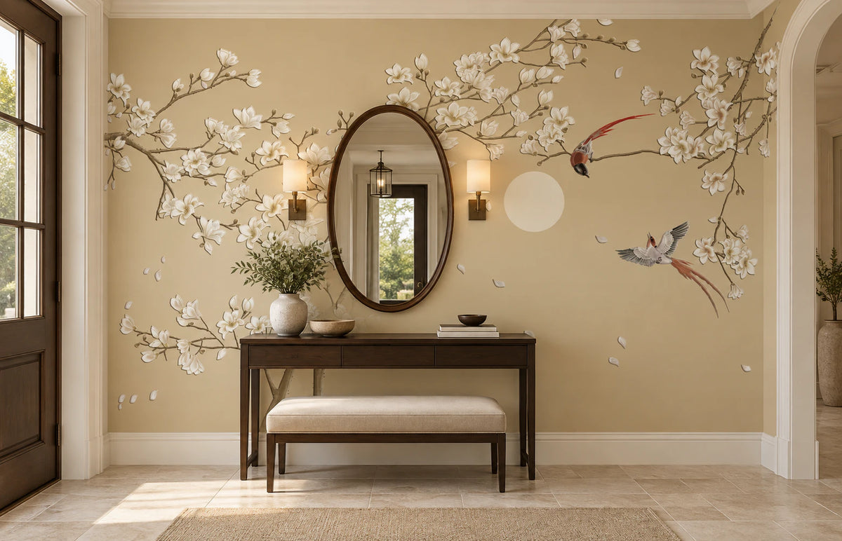 Papier peint XXL cerisier en fleur - Couloir, Entrée