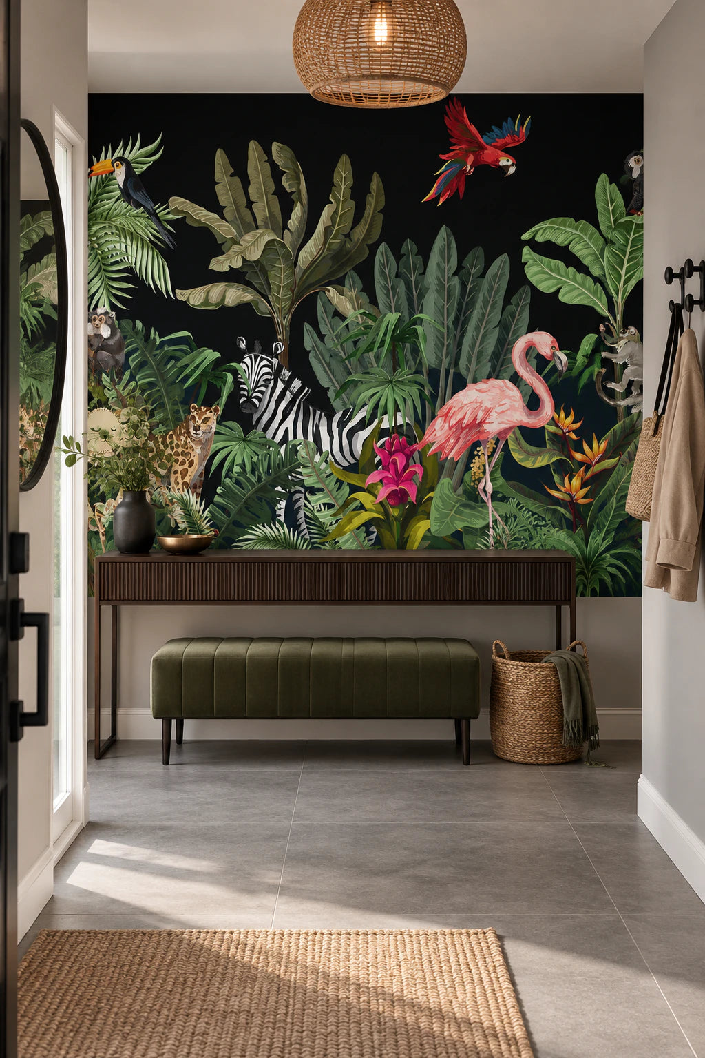 Papier peint panoramique Jungle Nocturne