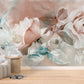 Papier peint panoramique Roses Aquarelle Poétique
