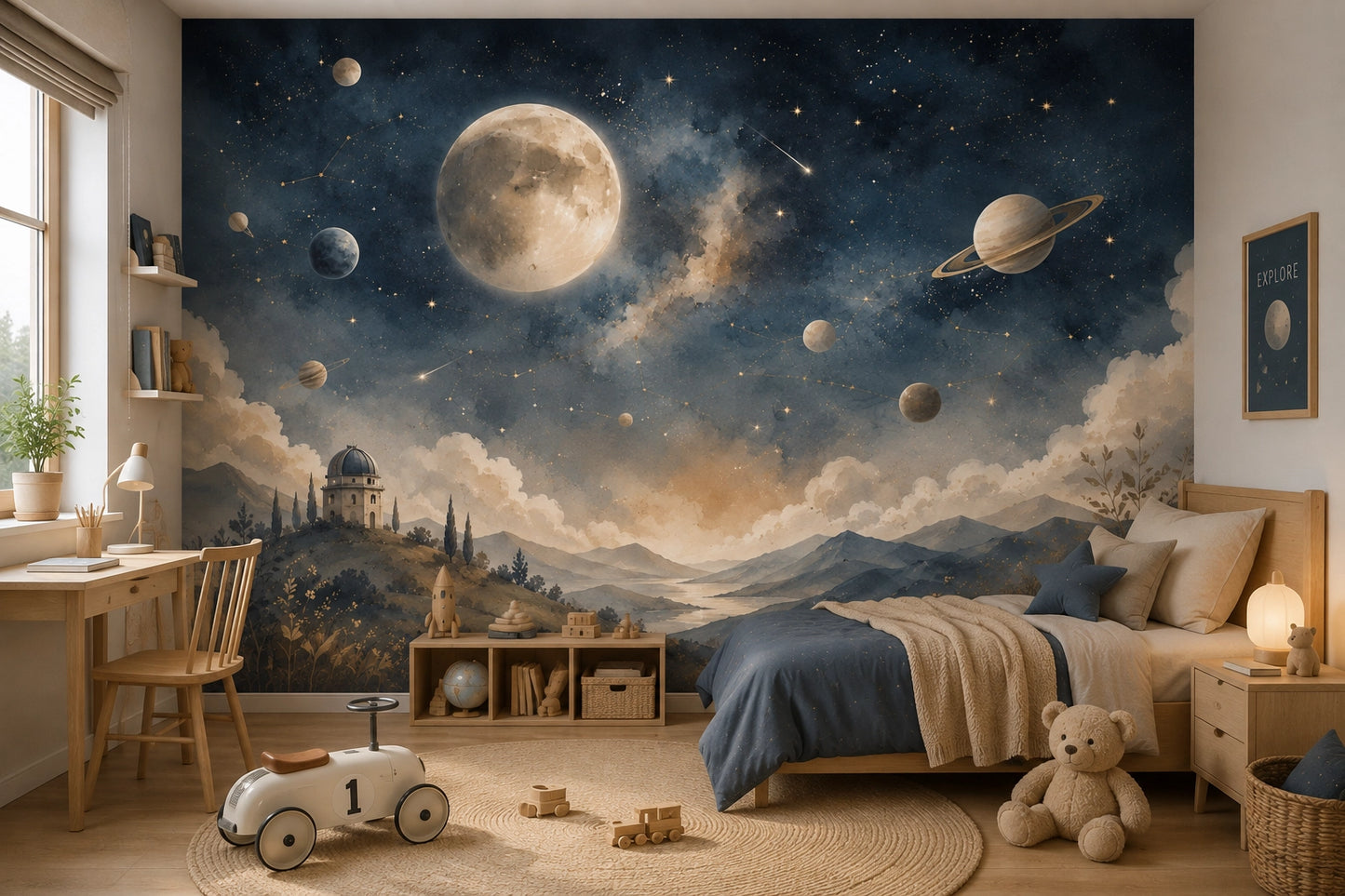 Papier peint panoramique espace – Observatoire Céleste