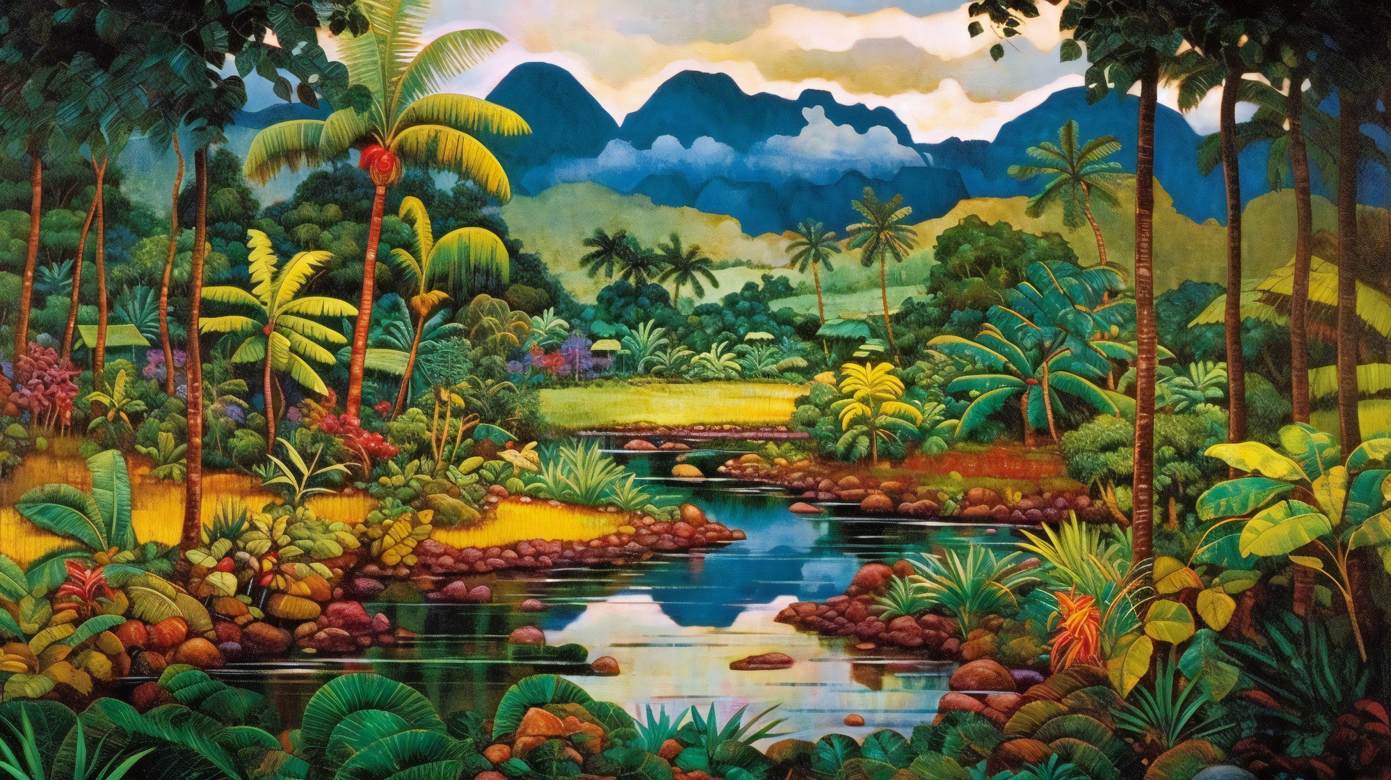 Fresque panoramique Vallée d’Émeraude