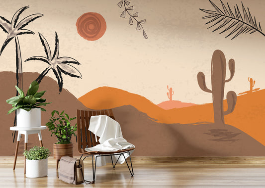 désert de cactus - Poésie Murale