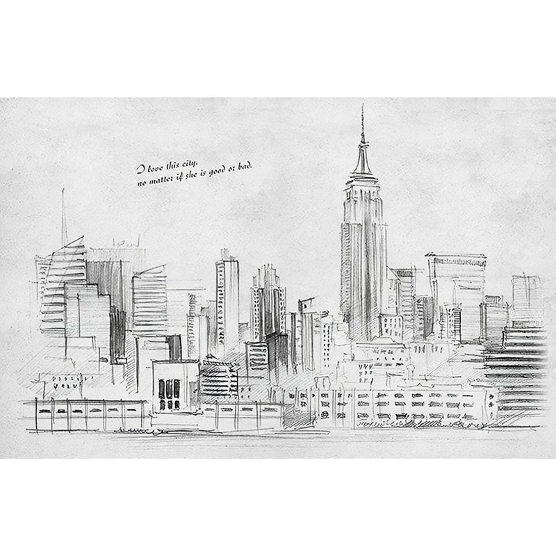 Papier peint panoramique esquisse paysage New-York