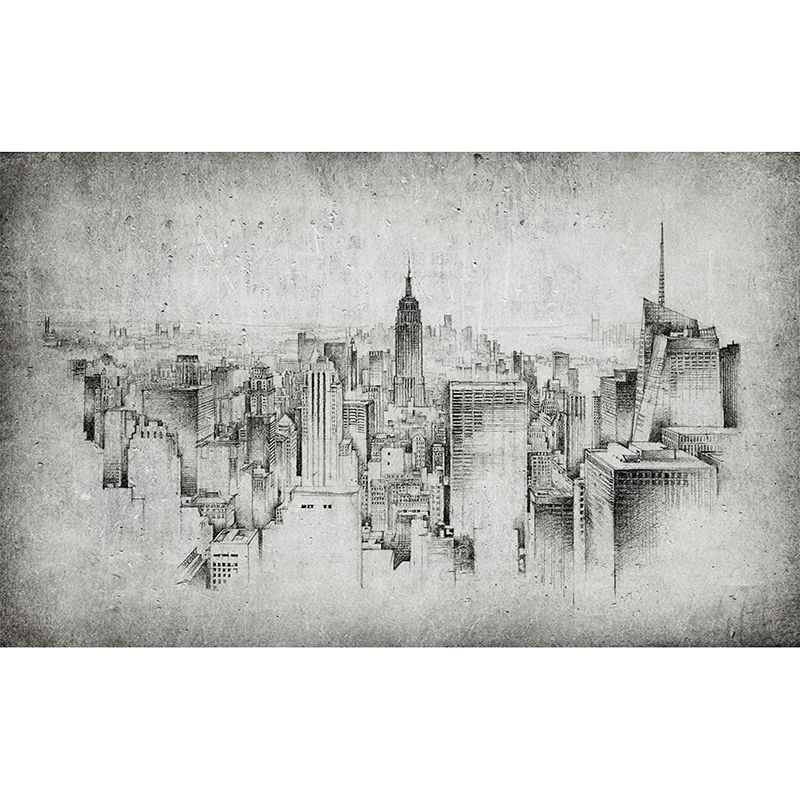 Papier peint panoramique illustration graphique New York - Poésie Murale
