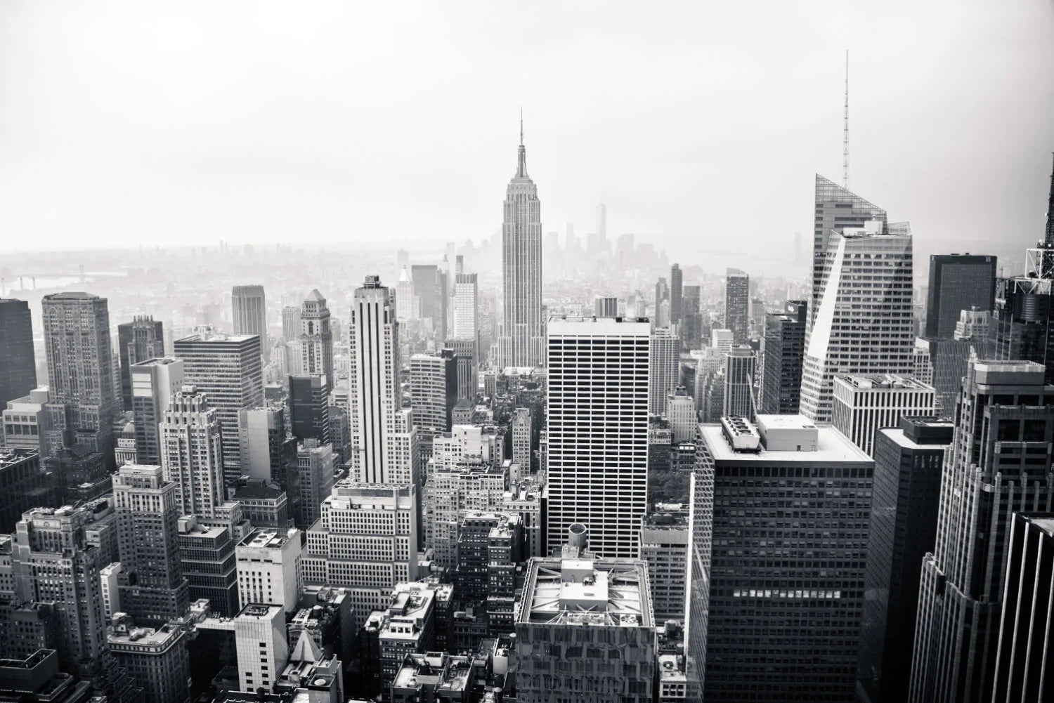 Papier peint panoramique New York noir et blanc