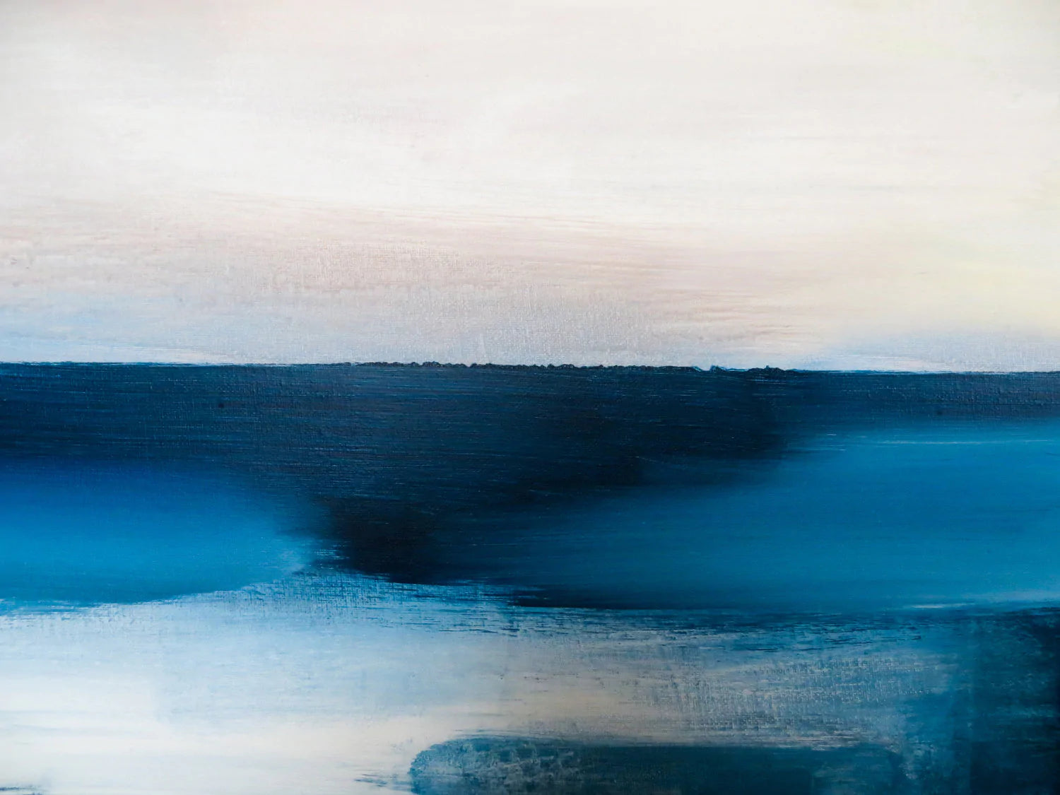 Papier peint panoramique peinture abstraite horizon