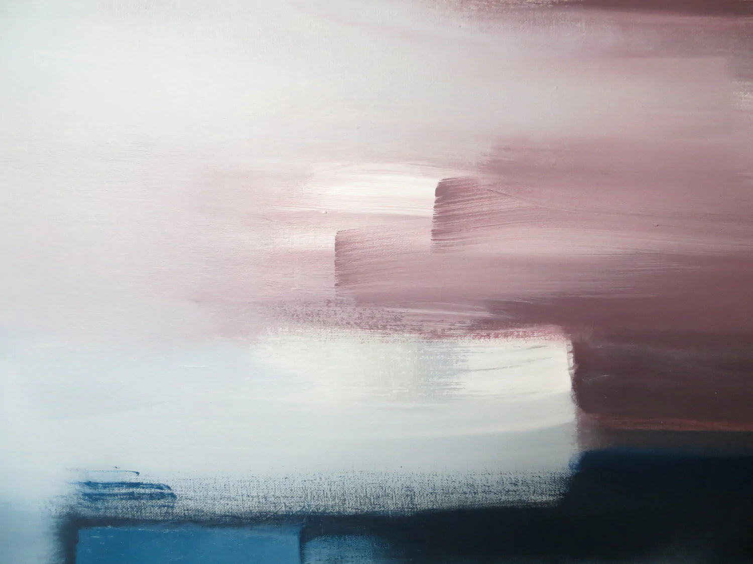 Papier peint panoramique peinture abstraite rose et blanc