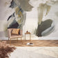 Papier peint panoramique peinture abstraite beige - Poésie Murale
