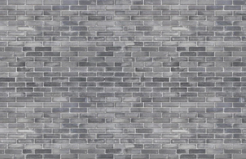 Papier peint panoramique trompe l’œil mur de briques grises