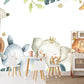 Papier peint Girafe, Lion & Compagnie - Poésie Murale