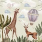 Papier peint Girafe & Impala - Poésie Murale