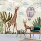 Papier peint Girafe & Impala - Poésie Murale