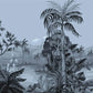 Papier peint panoramique forêt tropicale bleue