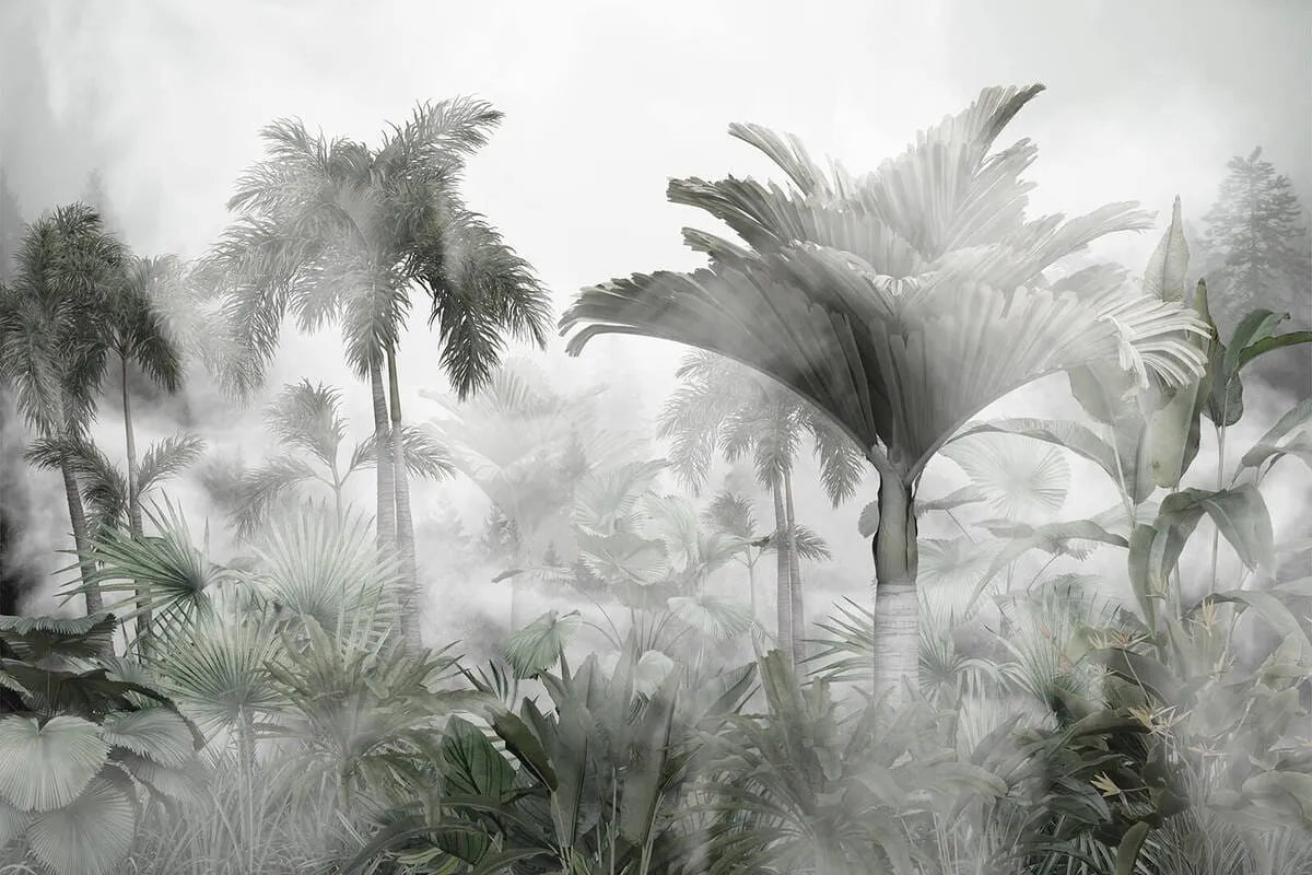 Papier peint panoramique arbres exotiques