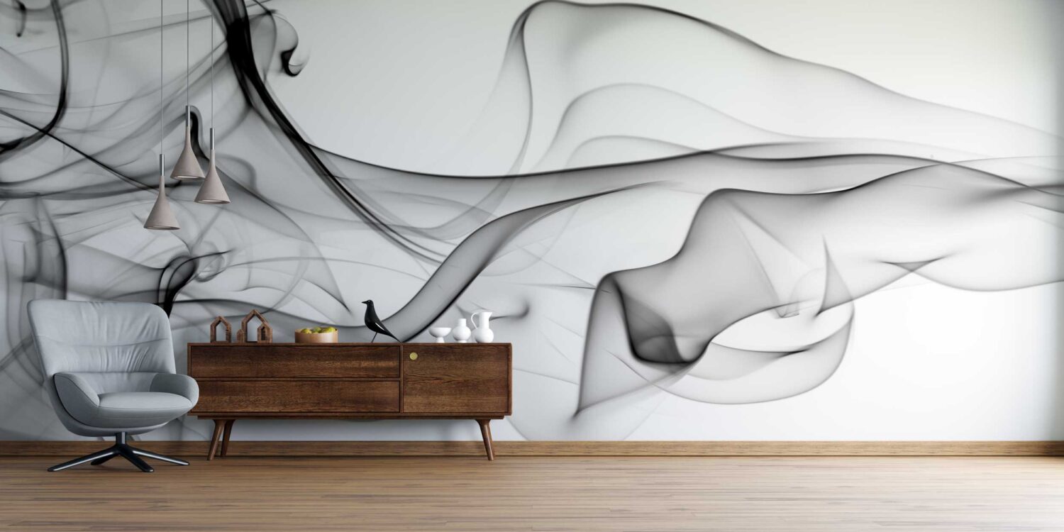 Papier peint panoramique effet 3D abstrait