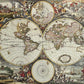 Papier peint panoramique carte ancienne - Poésie Murale