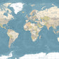 Papier peint panoramique carte du monde - Poésie Murale