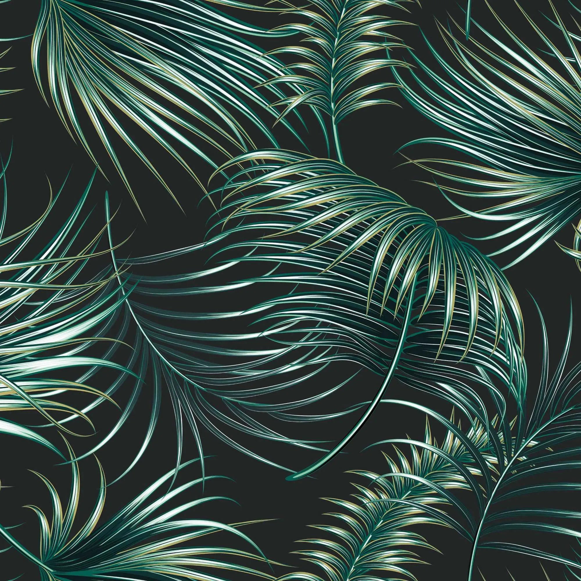 Papier peint panoramique feuille Areca