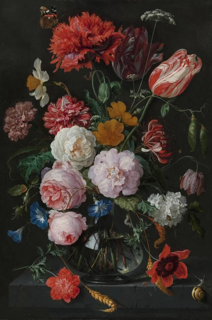 Papier peint panoramique bouquet de fleurs en nature morte