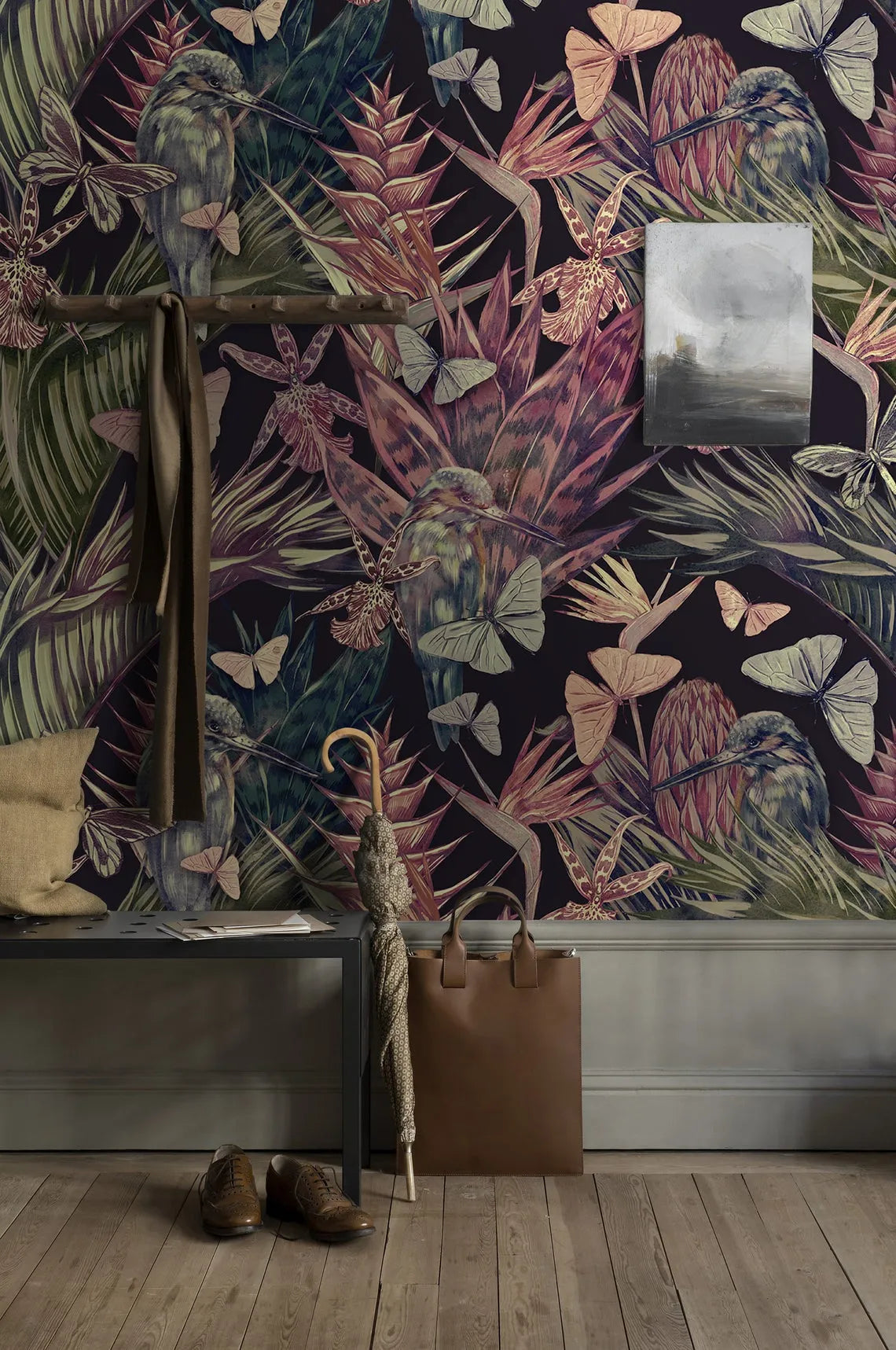 Papier peint panoramique fleur tropicale - Poésie Murale