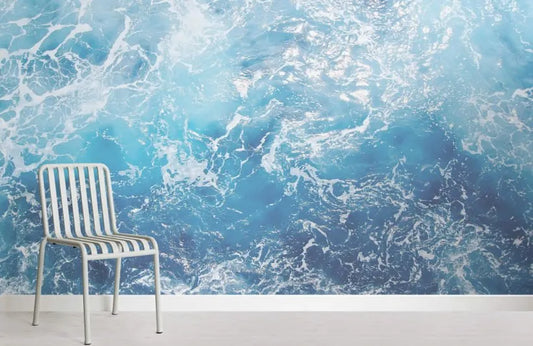 Papier peint panoramique houle en pleine mer - Poésie Murale