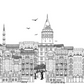 Papier peint panoramique ville d'Istanbul