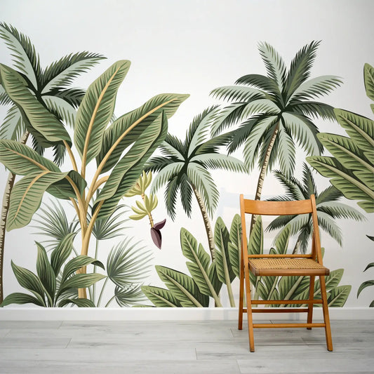 Papier peint panoramique jungle tropicale tendance