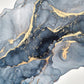 Papier peint panoramique marbre bleu et doré - Poésie Murale