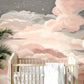Papier peint nuage rose - Poésie Murale