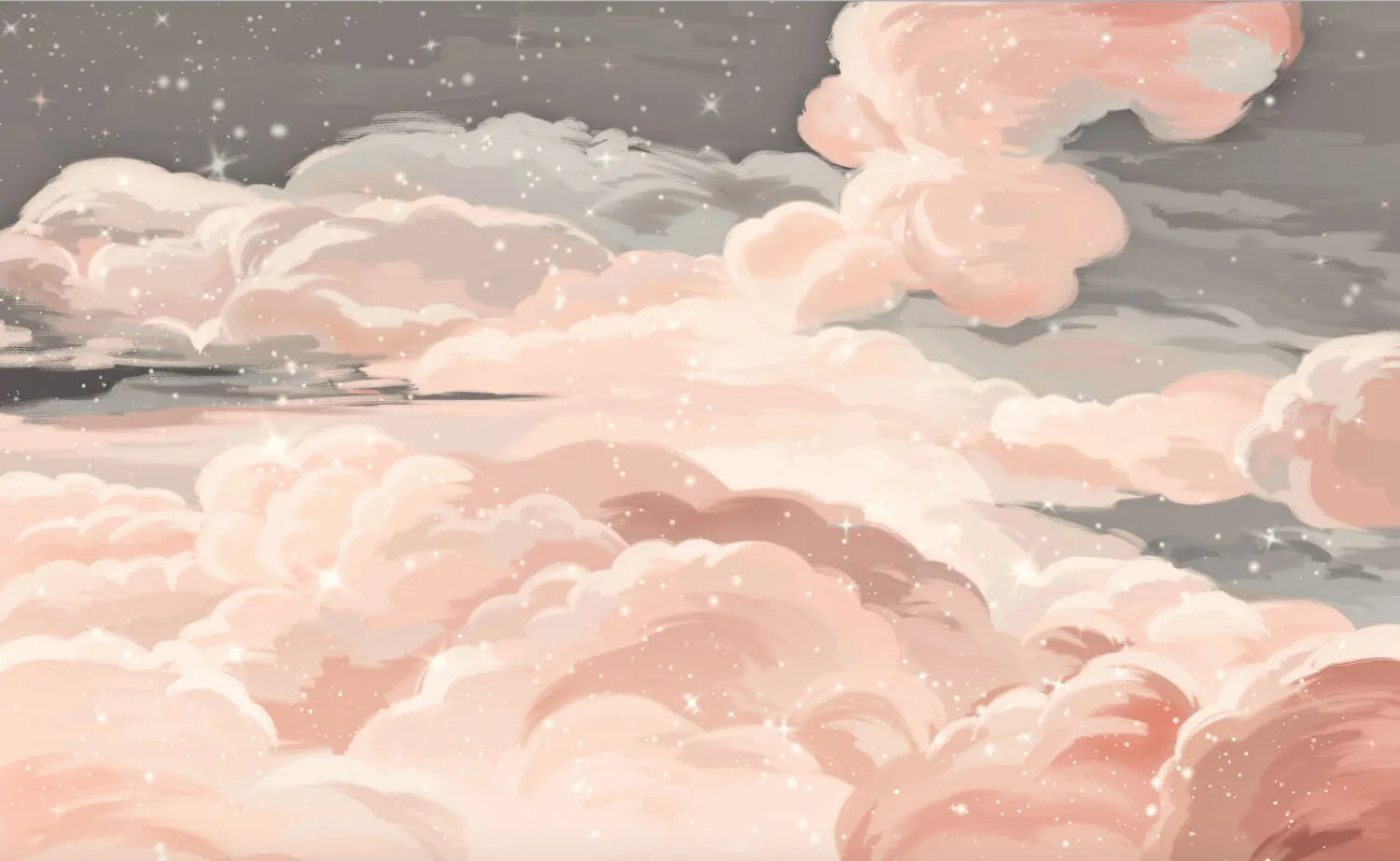 Papier peint nuage rose