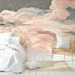 Papier peint nuage rose - Poésie Murale