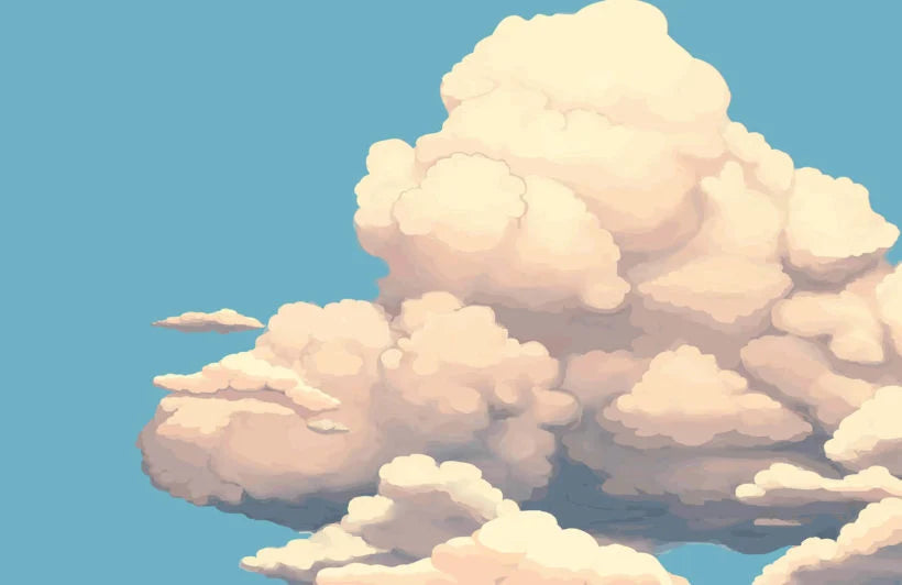 Papier peint panoramique nuage - Poésie Murale