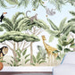 Papier peint panoramique paysage tropical et animaux exotiques