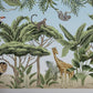 Papier peint panoramique paysage tropical et animaux exotiques