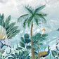 Papier peint panoramique jungle bleue