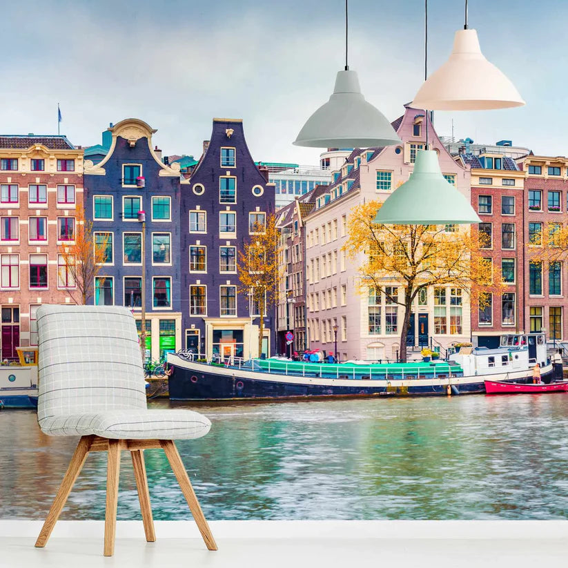Papier peint panoramique maisons colorées à Venise
