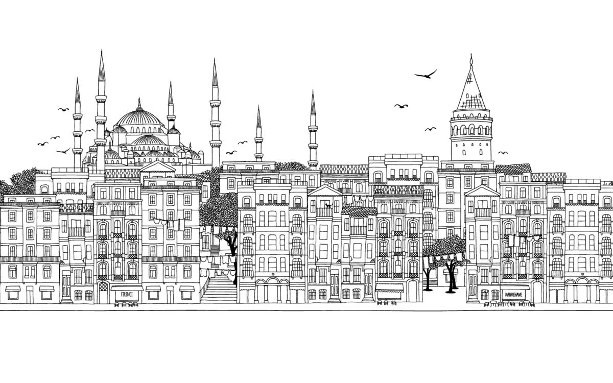 Papier peint panoramique ville d'Istanbul