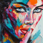 Papier peint panoramique visage féminin - Poésie Murale