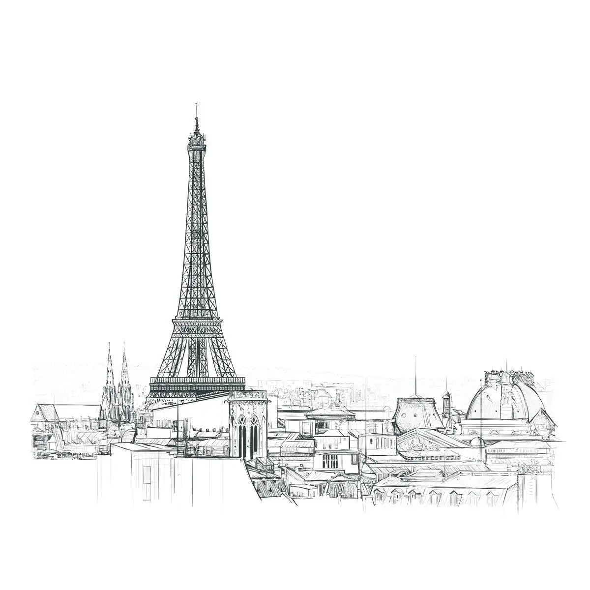Papier peint panoramique Tour Eiffel
