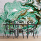 Papier peint panoramique effet résine verte - Poésie Murale