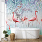 Papier peint flamant rose - Poésie Murale