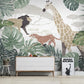 Papier peint Lion, girafe & Cie - Poésie Murale