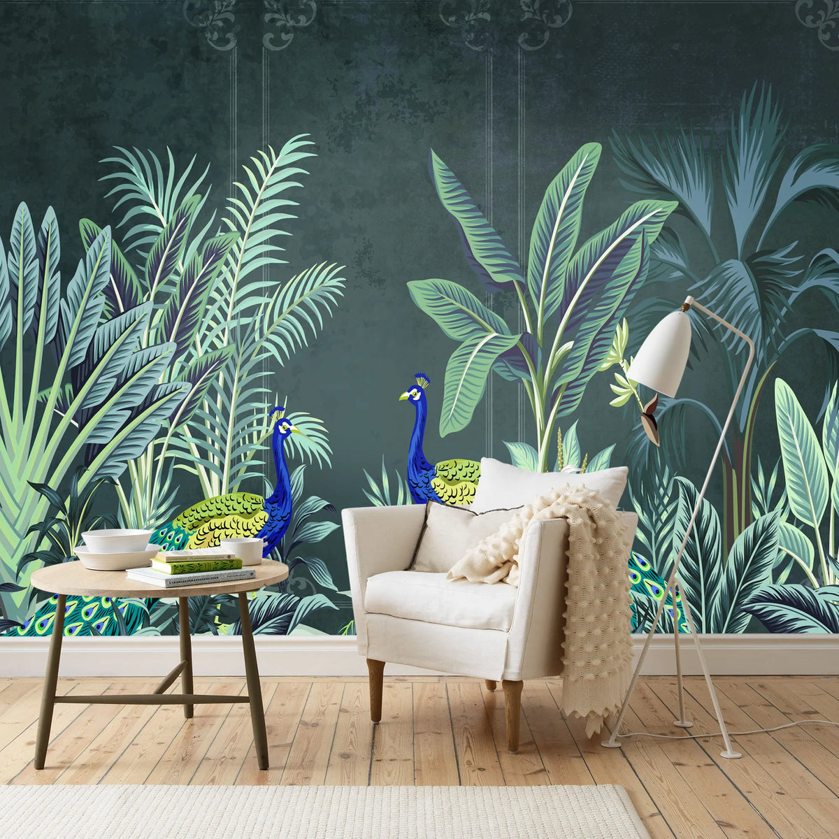 Fresque murale jungle tropicale tendance - Poésie Murale