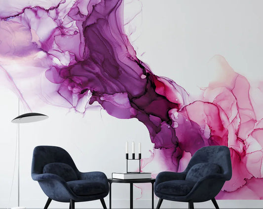 Papier peint effet résine violette - Poésie Murale