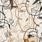 Papier peint panoramique visage art abstrait - Poésie Murale