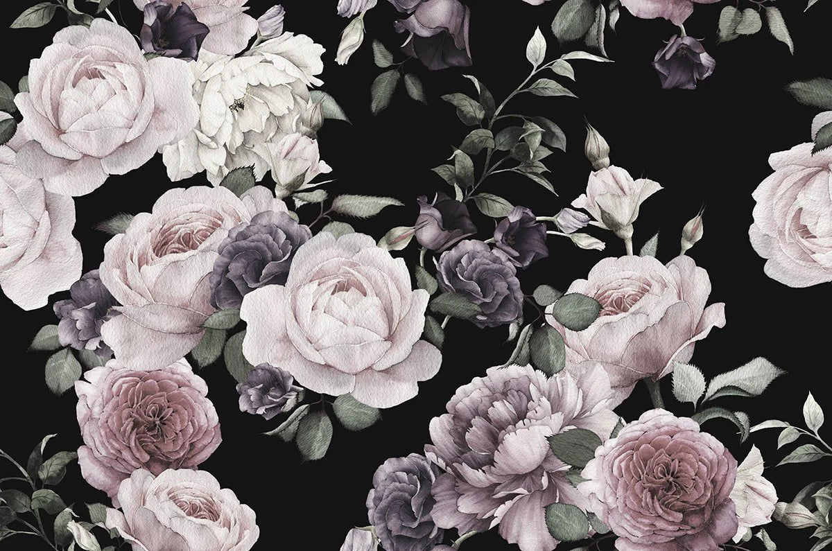 Fresque Murale grandes roses
